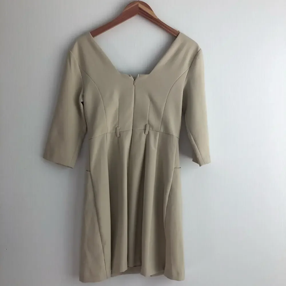 Kensie ivory dress 3/4 length sleeve